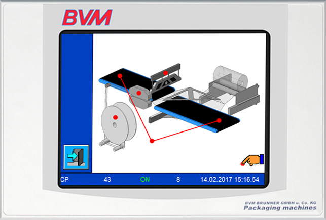 BVM Brunner: Touch Panel Control für Seitenschweißmaschine Comtext 4G